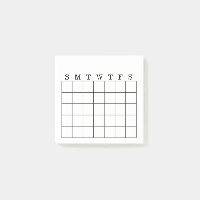 Monthly Calendar/Habit Tracker Note (Front)