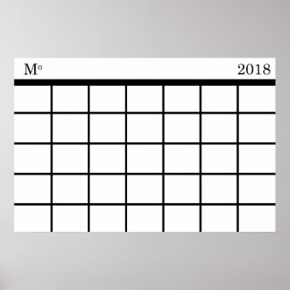 Monthly Calendar : Poster