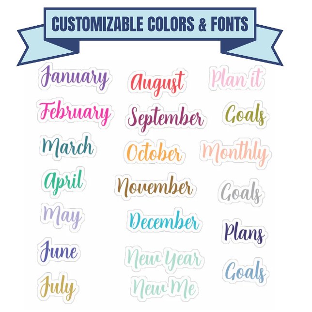 Monthly Decorative Custom Stickers For Planner (Monthly Decorative Custom Stickers For Planner)