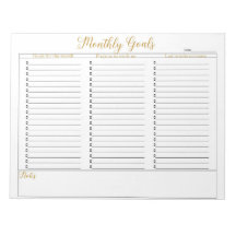 Monthly Goals Notebooks
