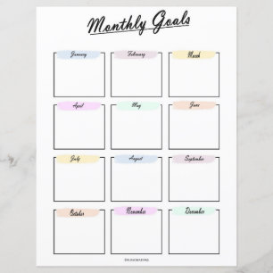 Monthly Goals Planner