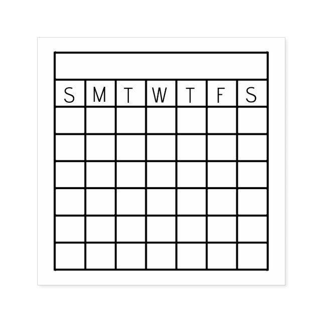 Monthly Habit Tracker, Calendar Stamp, journal Rub Rubber Stamp (Imprint)