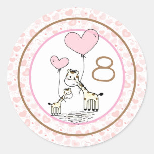 Monthly Infant Milestone Classic Round Sticker