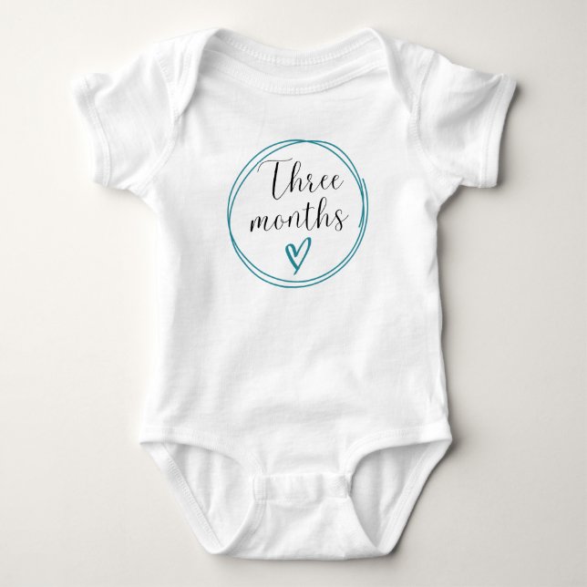 Monthly Milestone Bodysuit 3 Months (Front)