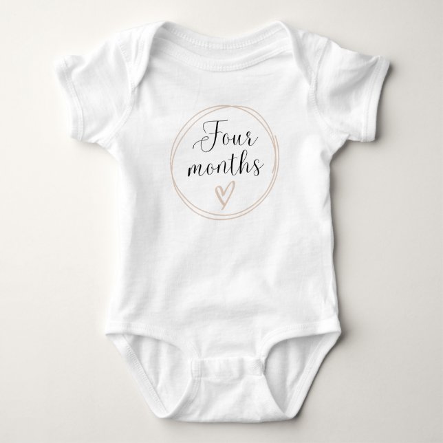 Monthly Milestone Bodysuit 4 Months (Front)