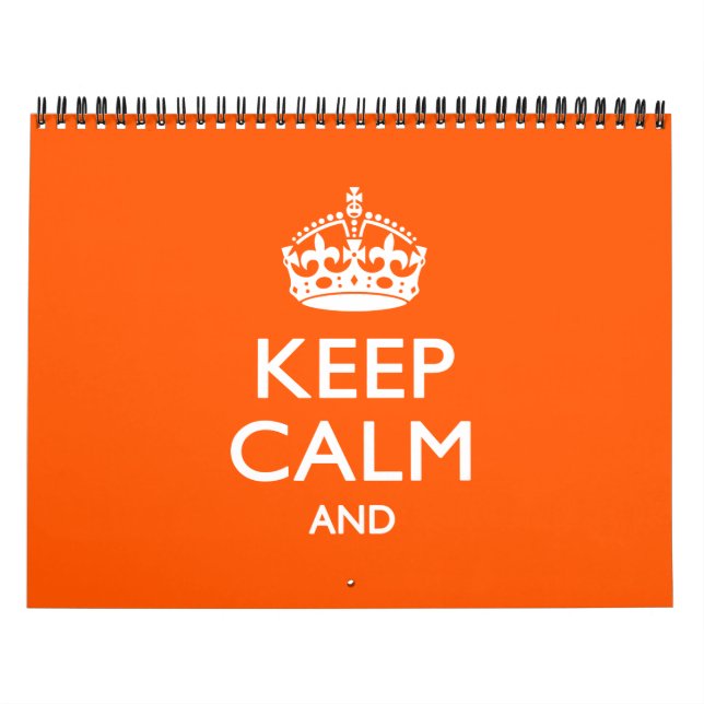 Monthly Personalized KEEP CALM 2026 Your Text Calendar (Cover)