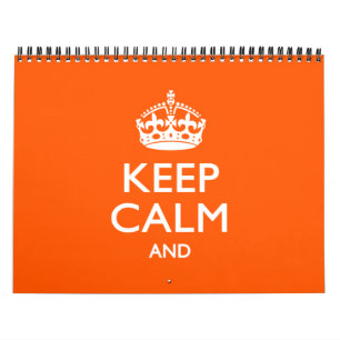 Monthly Personalized KEEP CALM 2026 Your Text Calendar