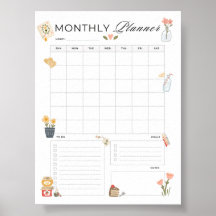 Monthly Planner Printable Organizer Busy Mom