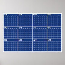 Monthly Undated Minimalist Wall Planner Calendar