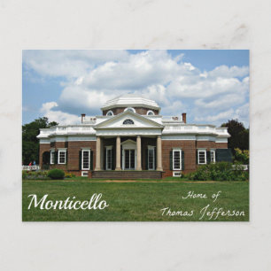 Monticello, Home of Thomas Jefferson Postcard