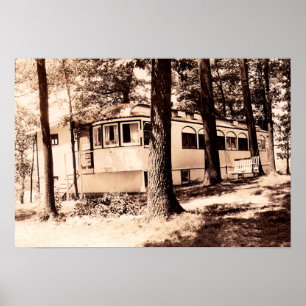 Monticello Indiana Vintage Shafer Lake Poster