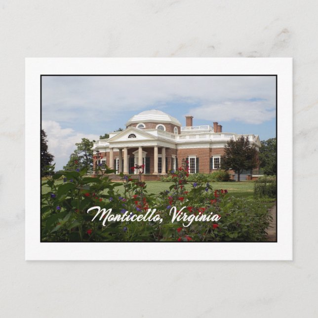 Monticello Postcard (Front)