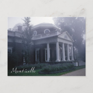 Monticello Thomas Jefferson's  Home Postcard
