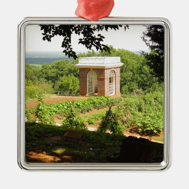 Monticello View Metal Ornament (Front)