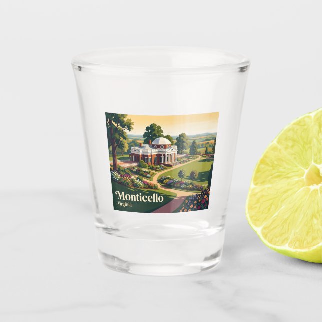 Monticello Virginia Shot Glass (Front)