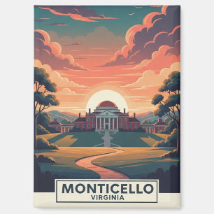Monticello Virginia Travel Magnet