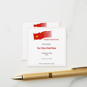 Montjoie! Saint-Denis! Red Oriflamme with Sun Enclosure Card