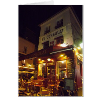 Montmartre Cafe, Paris at night