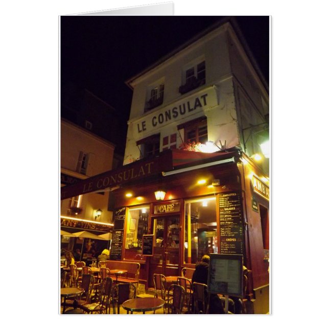 Montmartre Cafe, Paris at night (Front)