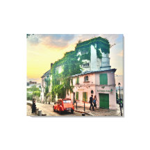 Montmartre Canvas Print with 2CV