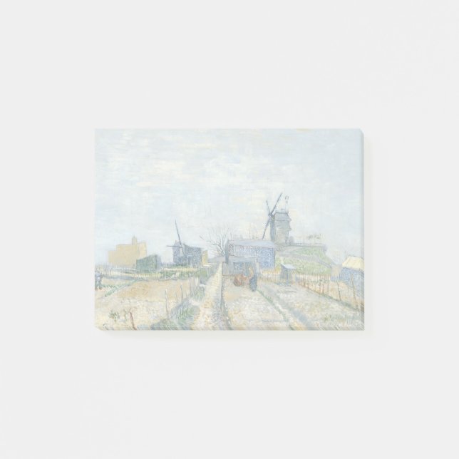 Montmartre Mills and Vegetable Gardens by Van Gogh Post-it Notes (Front)