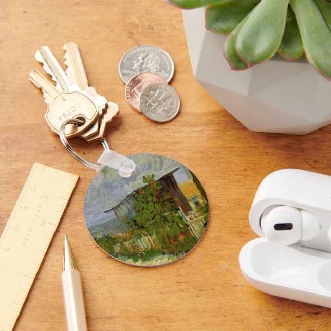 Montmartre Path and Sunflowers by Vincent van Gogh Keychain (Desk)