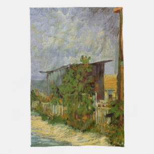 Montmartre Path and Sunflowers by Vincent van Gogh Kitchen Towel