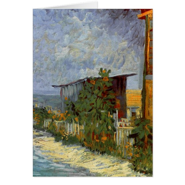 Montmartre Path with Sunflowers Van Gogh Fine Art (Front)