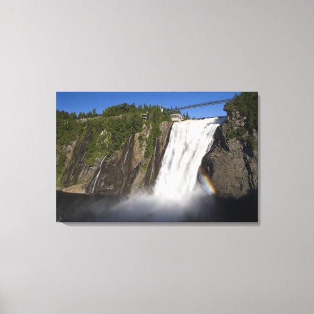 Montmorency Falls near Quebec City. Canvas Print (Front)