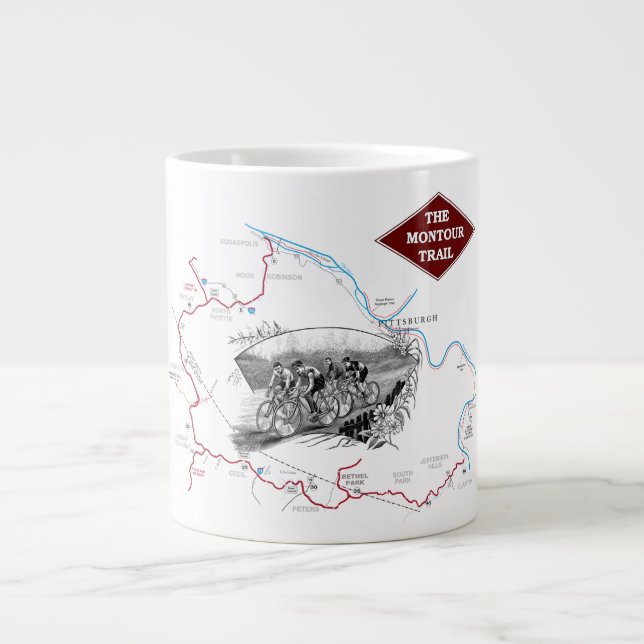 Montour Carte du sentier Mug (Devant)
