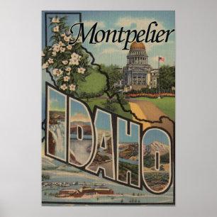 Montpelier, Idaho - Large Letter Scenes Poster