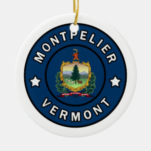 Montpelier Vermont Ceramic Ornament
