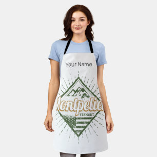 Montpelier Vermont City United States Vintage USA Apron