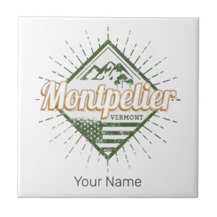 Montpelier Vermont City United States Vintage USA Tile