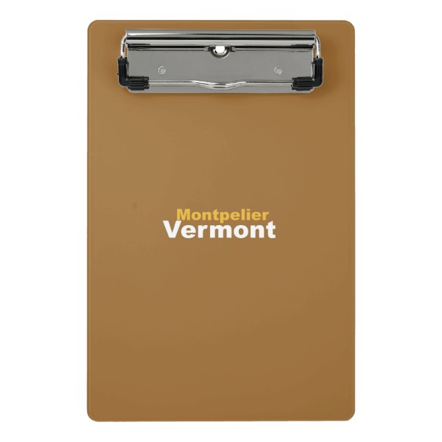 Montpelier, Vermont Mini Clipboard (Front)