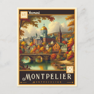 Montpelier, Vermont   Vintage Postcard