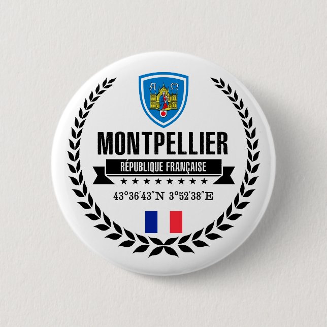 Montpellier 2 Inch Round Button (Front)