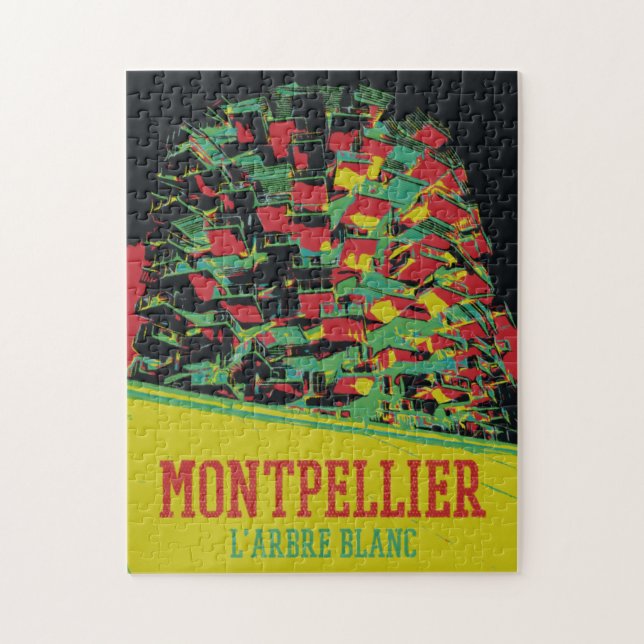Montpellier Architecture illustration France Jigsaw Puzzle (Vertical)