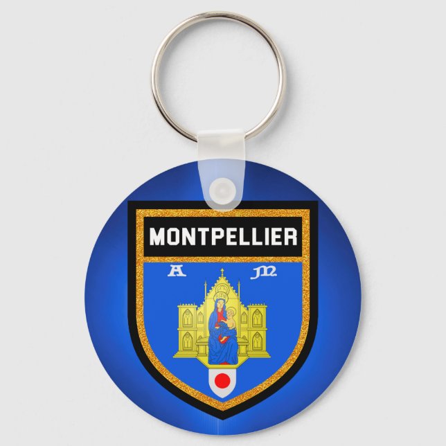 Montpellier Flag Keychain (Front)