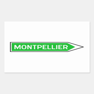 Montpellier, Road Sign, France Sticker