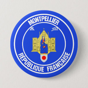 Montpellier Round Emblem 3 Inch Round Button