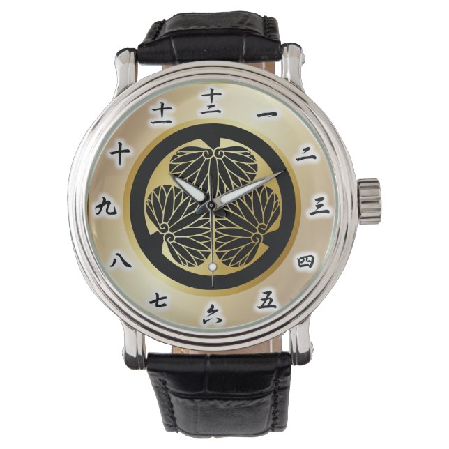 Montre 徳 川 紋, Tokugawa KAMON, 家 Famille Japonaise (devant)