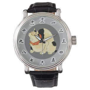 Montre 日 本 猫, 芳 Japonais Chat, Kuniyoshi, Ukiyo-e