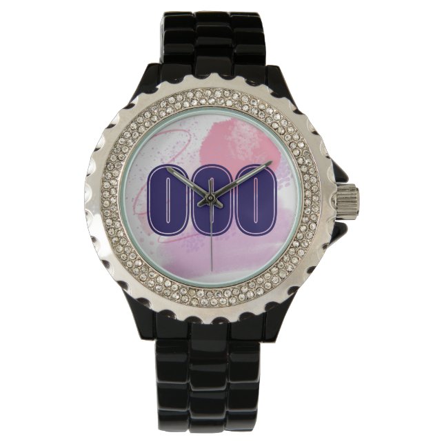 Montre 000 Angel Numéro Rose Bleu Éveil Spirituel (devant)