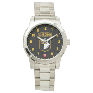 Montre 101e division aéroportée Acier inoxydable argenté