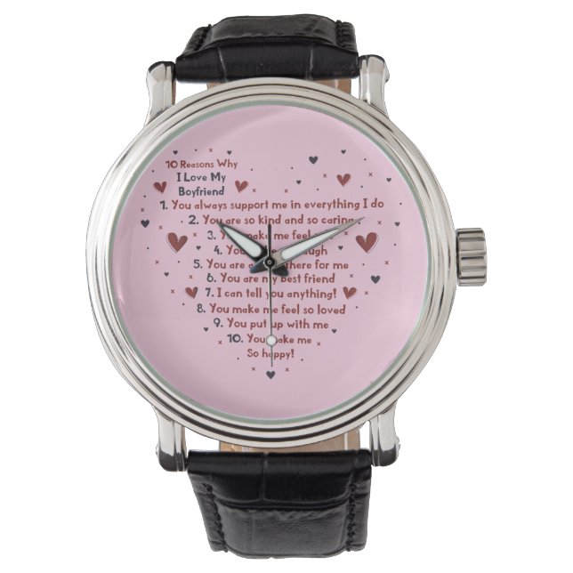 MONTRE 10 RAISONS POUR LESQUELLES JE VOUS AIME DONNER LE  (devant)