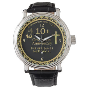 Montre 10E Ordination Anniversaire Prêtre PERSONNALISÉ