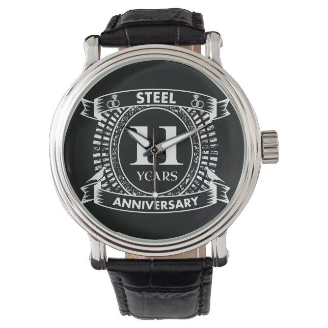 Montre 11E anniversaire du mariage acier (devant)