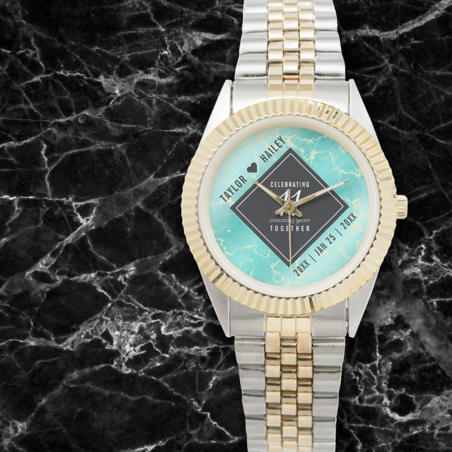 Montre 11ème anniversaire de Mariage turquoise (Créateur téléchargé)