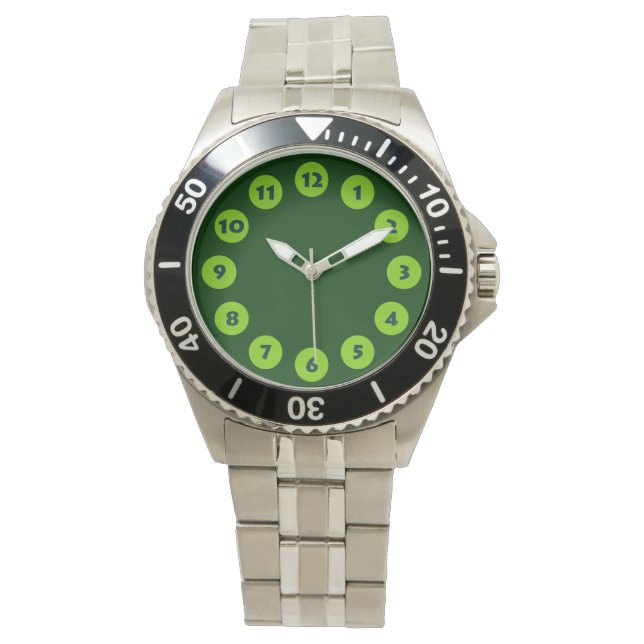 Montre 12 Spots - Martian Green avec Dark Green (devant)